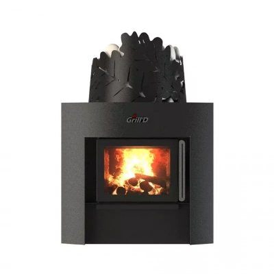 Печь дровяная для бани и сауны GRILL'D Dubravo 180 Window дровяная