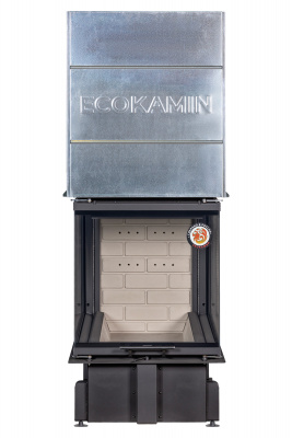 Каминная топка Экокамин ДЕЛЬТА 900 P три стекла подовое горение принтинг — купить с доставкой