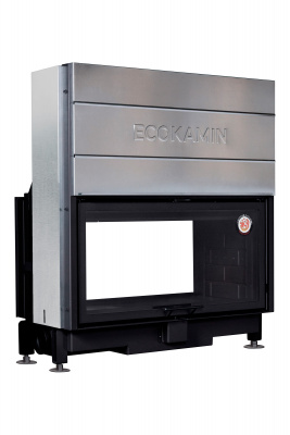Каминная топка Экокамин ВЕГА 1000TВ туннельная черный шамот принтинг — купить с доставкой