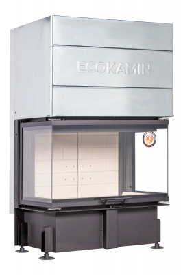 Каминная топка Экокамин Дельта 800 три стекла принтинг — купить с доставкой