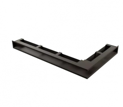 Вентиляционная решетка АСТОВ РУ 945 щелевая угловая левая, цвет черный