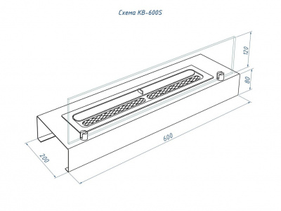 Биокамин LUX FIRE Каминная вставка Lux Fire 600 S