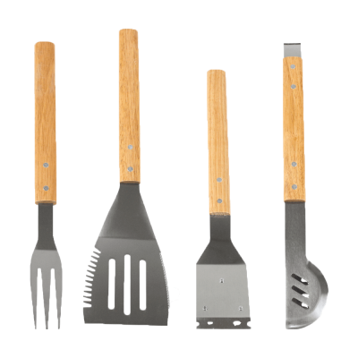  Green Kamado Набор инструментов из нержавеющей стали: вилка, лопатка, щетка,  щипцы