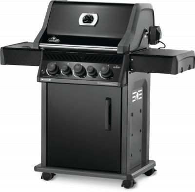Газовый гриль NAPOLEON Rogue 425 RSB (черный, с конфоркой, задней горелкой и вертелом в комплекте)