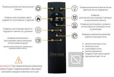 Электрический камин Airtone MISTY VSFB2250