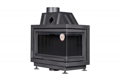 Каминная топка Экокамин Альфа 700 два стекла правая черный шамот — купить с доставкой