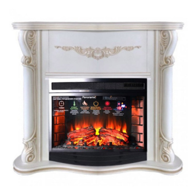 Портал для электрокамина INTER-FLAME Монте Стенвуд под Panoramic 25 белый