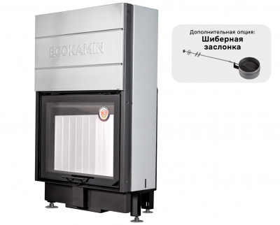 Каминная топка Экокамин ВЕГА 800 P подовое горение принтинг