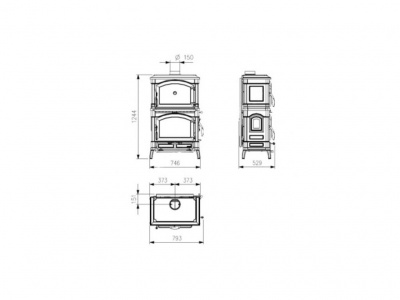 Печь La NORDICA Печь Isotta Forno 16 Nero (черный)