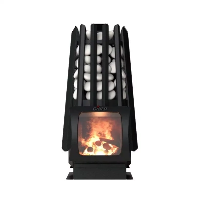 Печь дровяная для бани и сауны GRILL'D Cometa Vega 350 Short Window Max дровяная