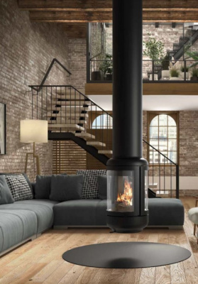 Дровяной камин ROCAL VESTA CENTRAL центральный подвесной