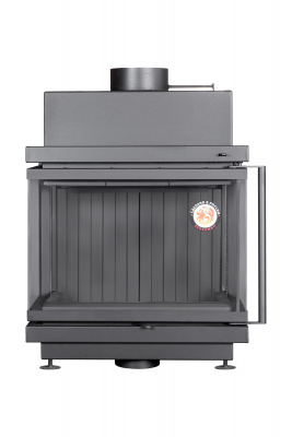 Каминная топка Экокамин АЛЬФА 700 три стекла черный шамот — купить с доставкой