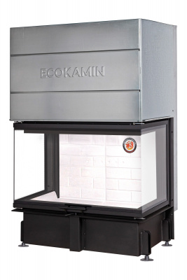 Каминная топка Экокамин Дельта 1000 три стекла принтинг — купить с доставкой