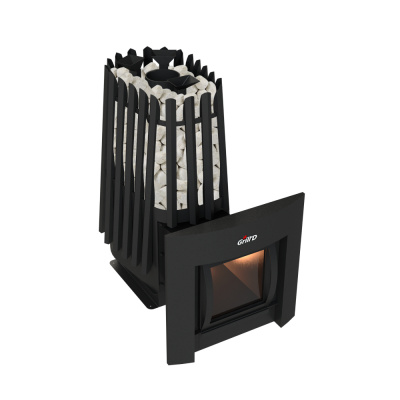 Печь дровяная для бани и сауны GRILL'D Cometa Vega 350 Window Max дровяная