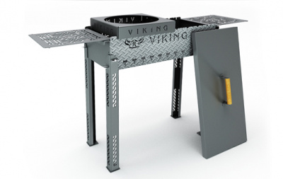  Grillux Мангал "VikinG Black XL" в комплекте крышка и подставка под казан
