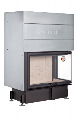 Каминная топка Экокамин Дельта 1000R два стекла правая принтинг — купить с доставкой