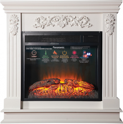 Портал для электрокамина INTER-FLAME Берта Люкс под Foton 23 бежевый