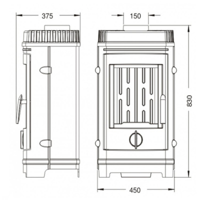Чугунная печь-камин CHATEL