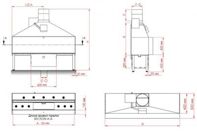 Газовая топка VERO-DESIGN Nippon NI G3