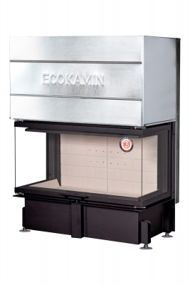 Каминная топка Экокамин Дельта 1000К три стекла