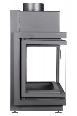 Каминная топка Экокамин АЛЬФА 700 три стекла черный шамот — купить с доставкой