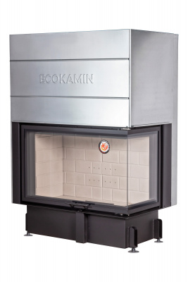 Каминная топка Экокамин Дельта 1000R два стекла правая принтинг — купить с доставкой